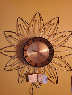 Vtg. MCM Eames Starburst Ball Lux Wall Clock