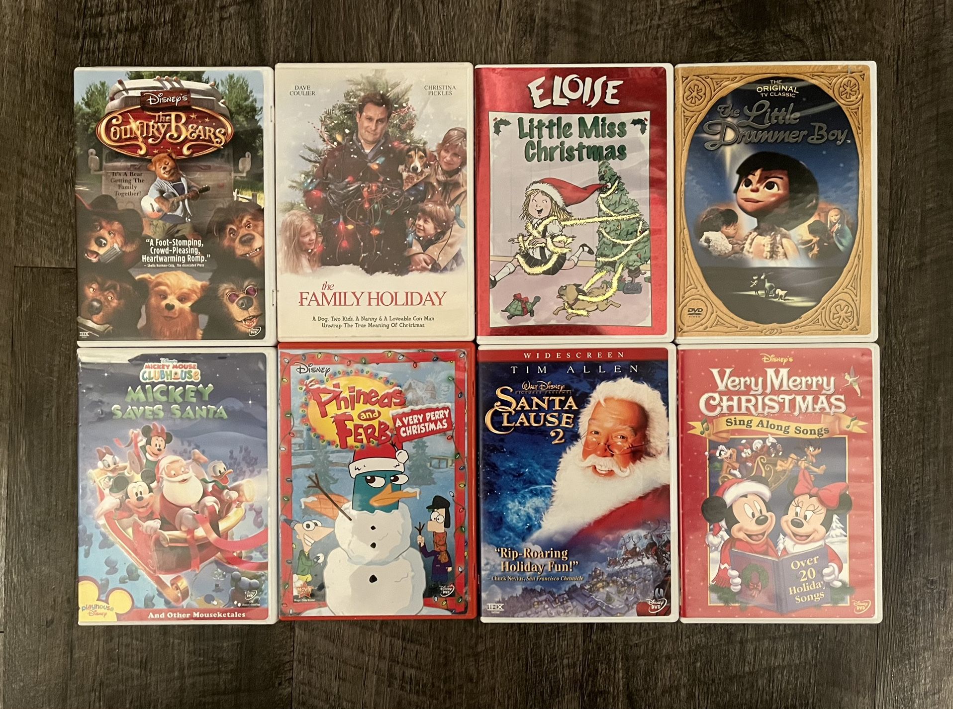 Disney and Christmas Movies, DVD (Lot of 8 Movies)