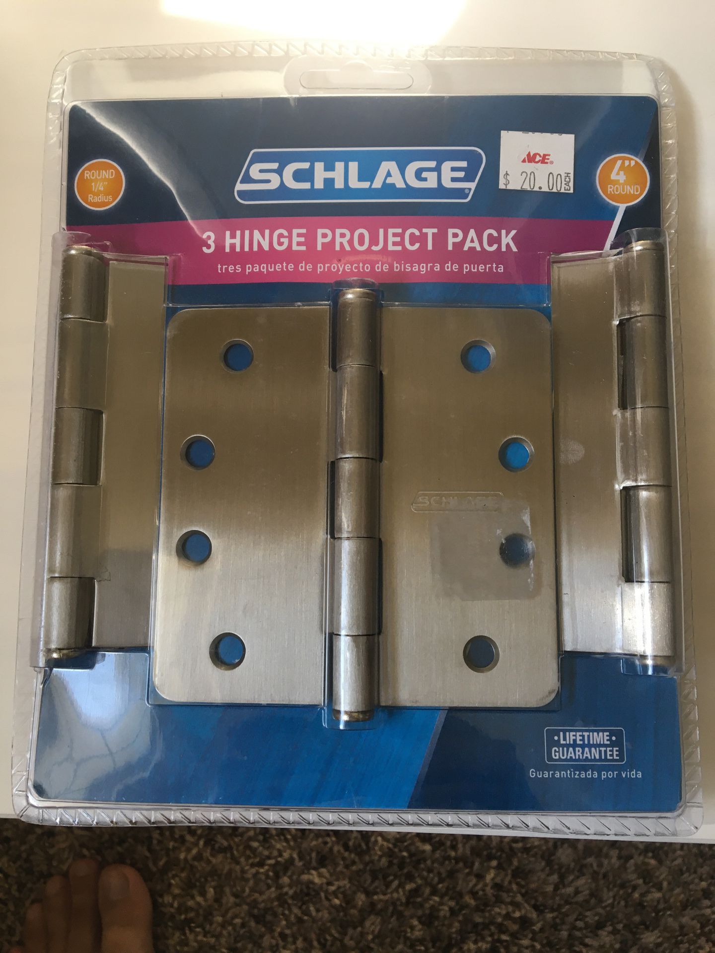Schlage 3 hinge project pack