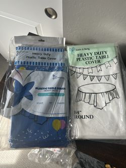 Blue and White Table Covers