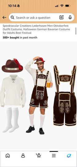 Men's Oktoberfest Lederhosen Costume Set