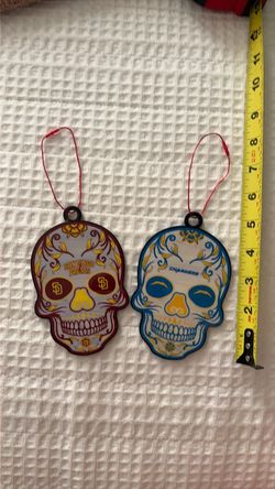 San Diego Padres & Chargers Sugar Skull Ornaments