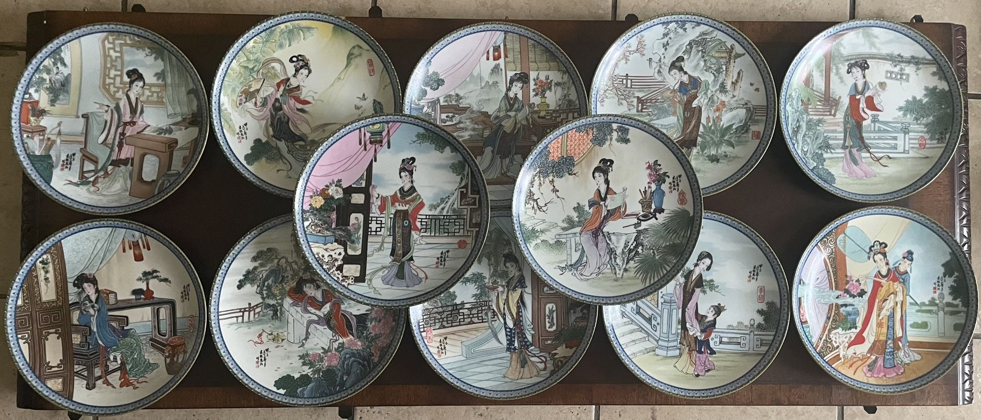 Set Of Chinese Plates. (12 )