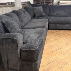 Delivery Available Ashley furniture, charcoal, gray 3pc sectional couch retails 2400