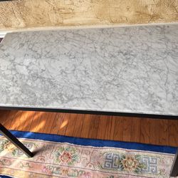 West Elm Marble COUNTER Height Box Frame Table