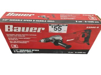 Bauer 2398e-b Red Corded Hammer Drill