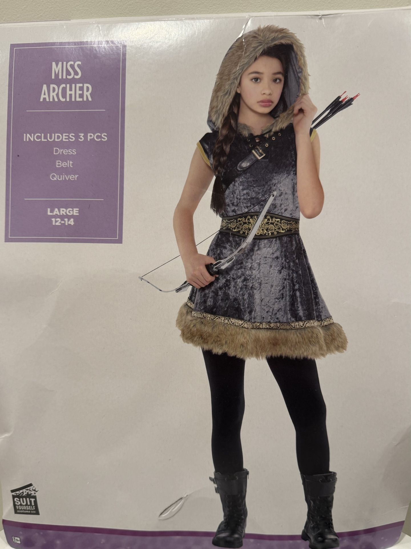 Miss Archer Halloween Costume Kids Size Large (12-14) in Like New Condon