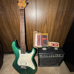 Dean Electric Guitar/ Used Squier Amp & Donner Vowel Mini Wah Pedal & Morpher