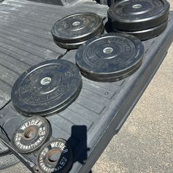 206lb Olympic rubber bumper weight set-GETRXD