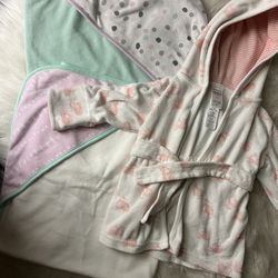 Baby Hooded Towels + Robe Set