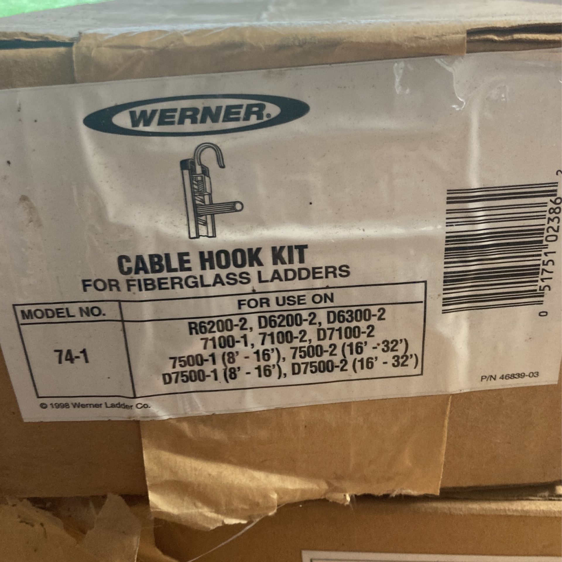 Werner Fiberglass Ladder Cable Hook Kit