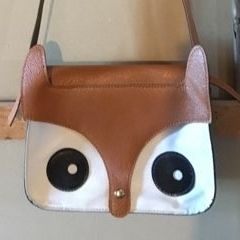 Lisette Montreal Leather Fox Crossbody Purse