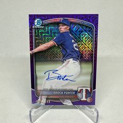 2025 Bowman Chrome Auto Brock Porter #BMA-BP Purple Mojo /199
