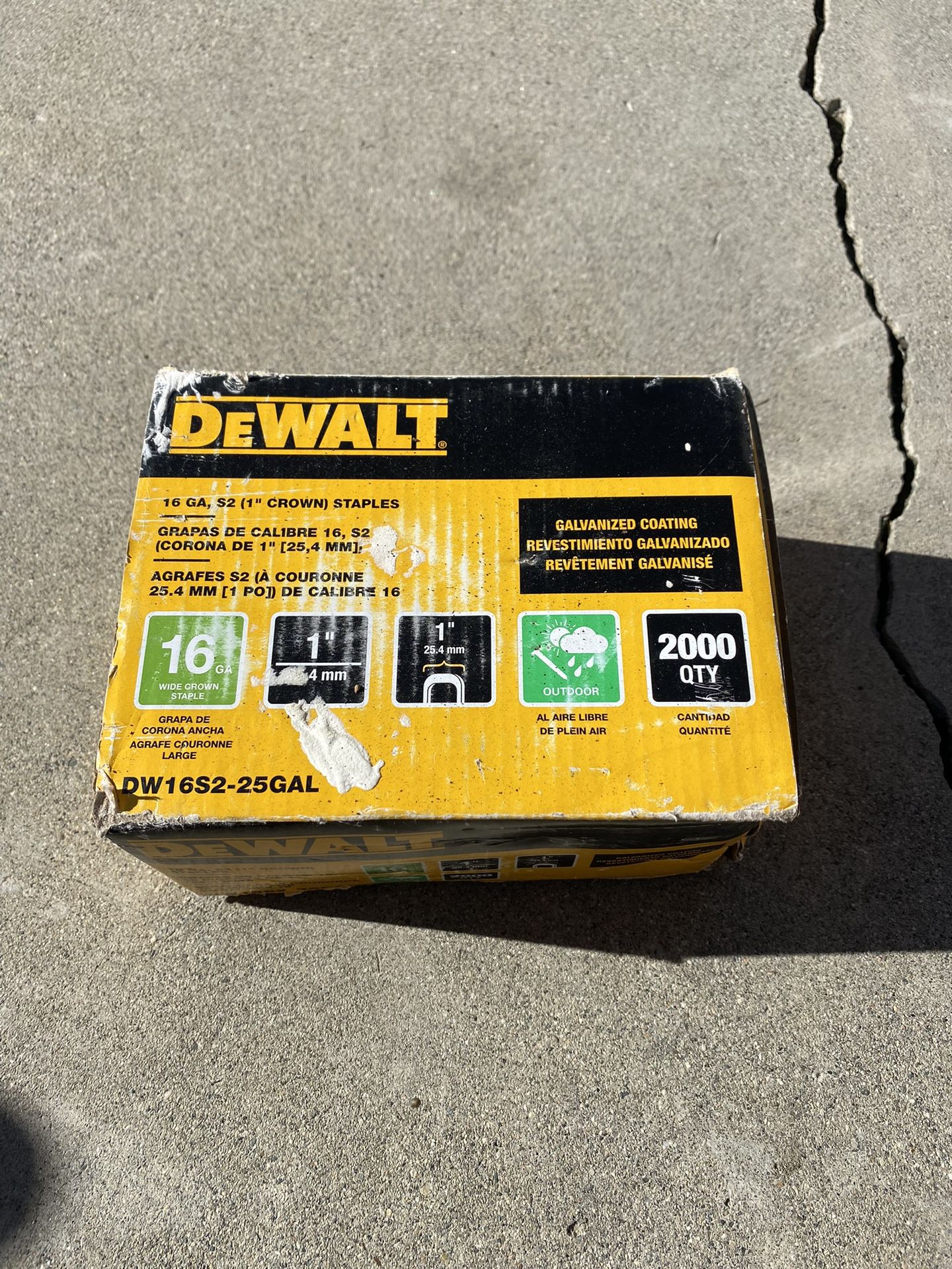Dewalt Crown Staples. 1” 