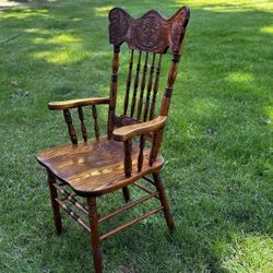 Dragon Back Chair Hand Carved 