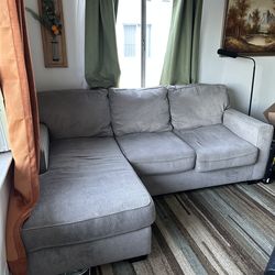 3 Seat Gray Left L Couch
