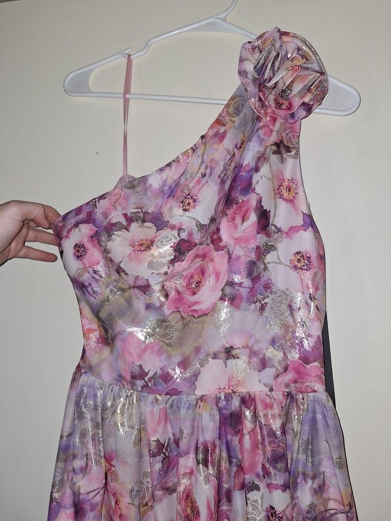 Floral Off-Shoulder Prom/Evening Gown Dress