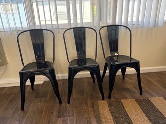 Black Chairs Set of 3