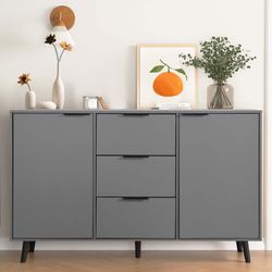 Dressing Table Storage Cabinet with 3 Drawers and 2 Doors,