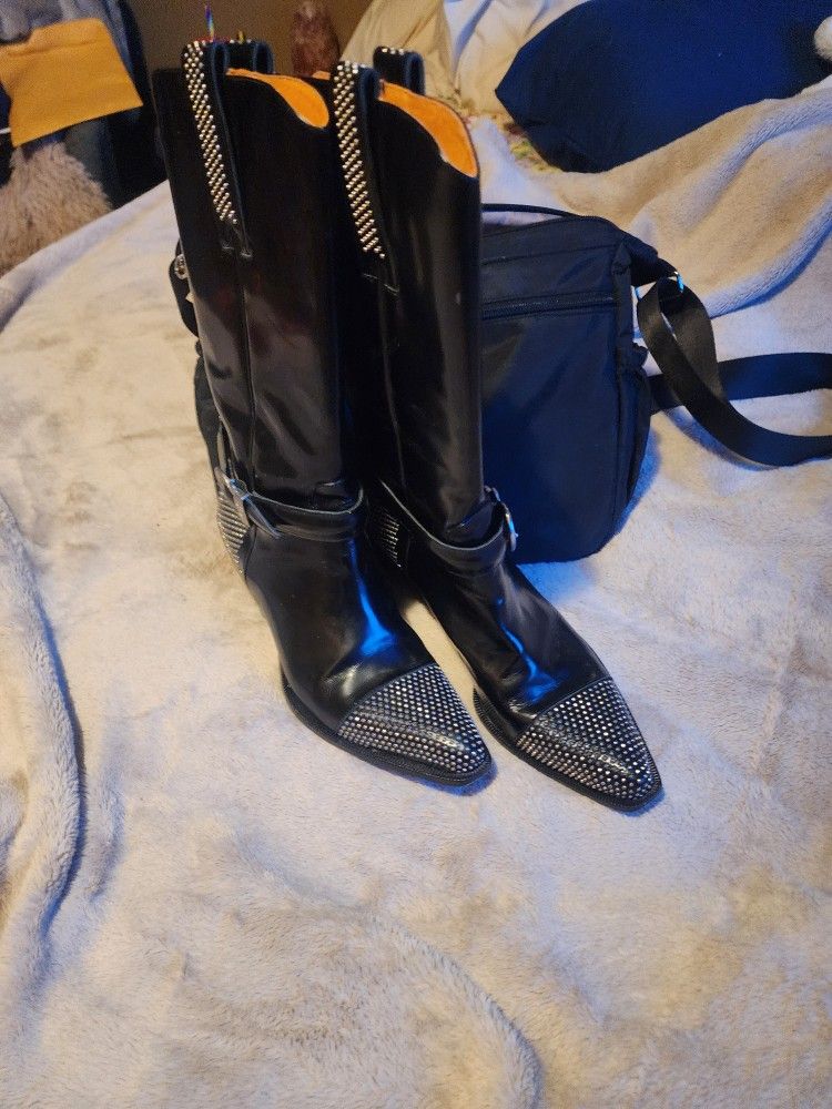 Donald J. Pliner Cowboy Boots Size 9