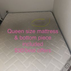 Queen Mattress+bottom piece