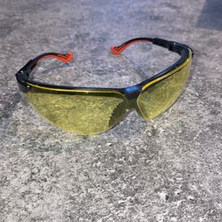 Uvex By Honeywell Genesis Xc Safety Glasses, Black Frame with Amber Lens, New !