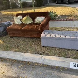 FREE Couch & Storage bench 