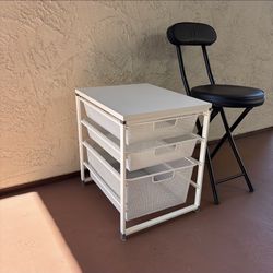 One 3-Drawer Narrow Elfa Storage Shelving Unit Shelves