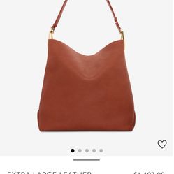 St. John XL Leather Hobo Bag - Brick