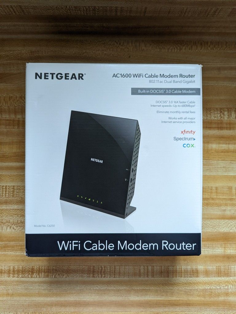 Netgear C6250 - AC1600 Modem Wi-Fi Router Combo
