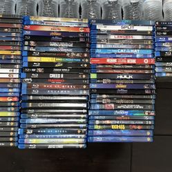 Blu Ray Lot of 90+ Disney, Marvel, DC - Great Action Movies