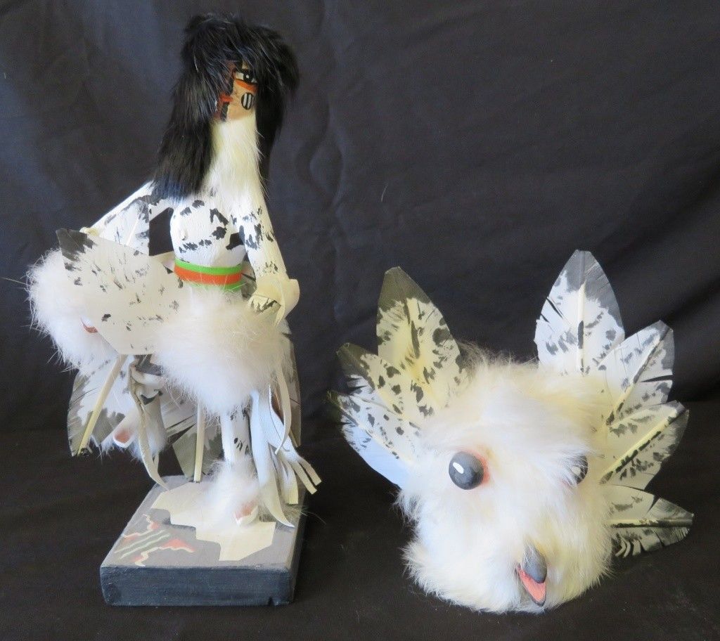 Snow Owl Kachina Doll by Cindy Kachada 11"T