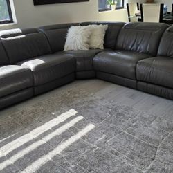 Leather sectional couch 3 rising Sections