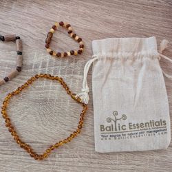 Baltic essentials bundle teething colic raw amber Hazelwood baby necklace bracelet jewelry