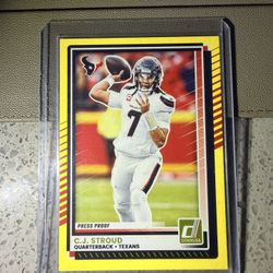 C.J. Stroud Rookie Press Proof Yellow #237