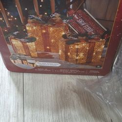 Lighted Gifts Boxes Set Of  3