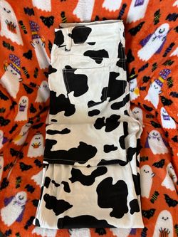 Cow print pants