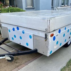 **Vintage 1970’s Coleman Pop-Up Vending Trailer – Custom Modified!**   