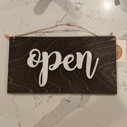 Open Closed Signage Sign Made Of Wood