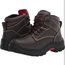 Skechers Men's Burgin-Tarlac Industrial Boot Steel Toe $50 size 12 New Brown