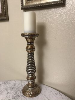 16 Inch Tall Candle Holder And Candle