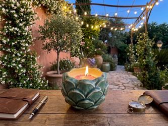 Ceramic Lotus Candles