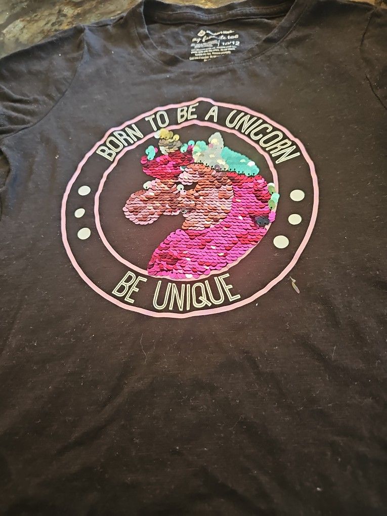Girls unicorn Shirt Size 10/12