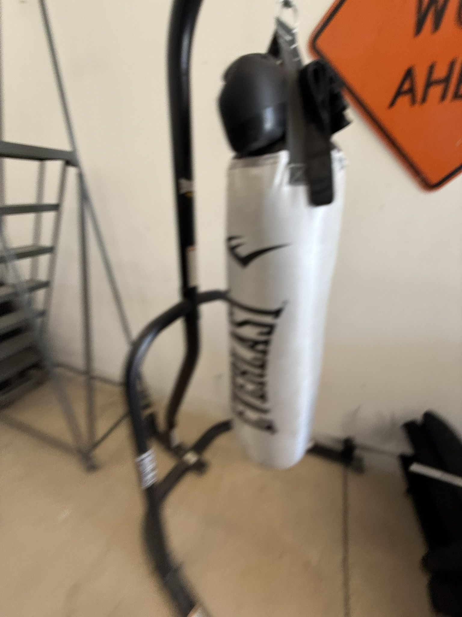 Punching Bag And Stand And Gloves