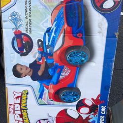 Spider-Man Super Car Battery-Powered Vehicle w/ Water Cannon, LED's Ages