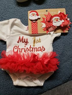 Hair bow/pacifier clip / onesie