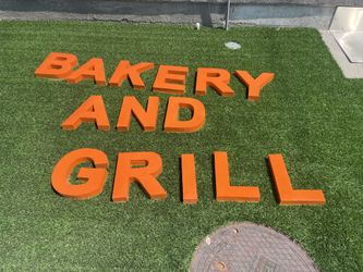 Steel Orange Letters