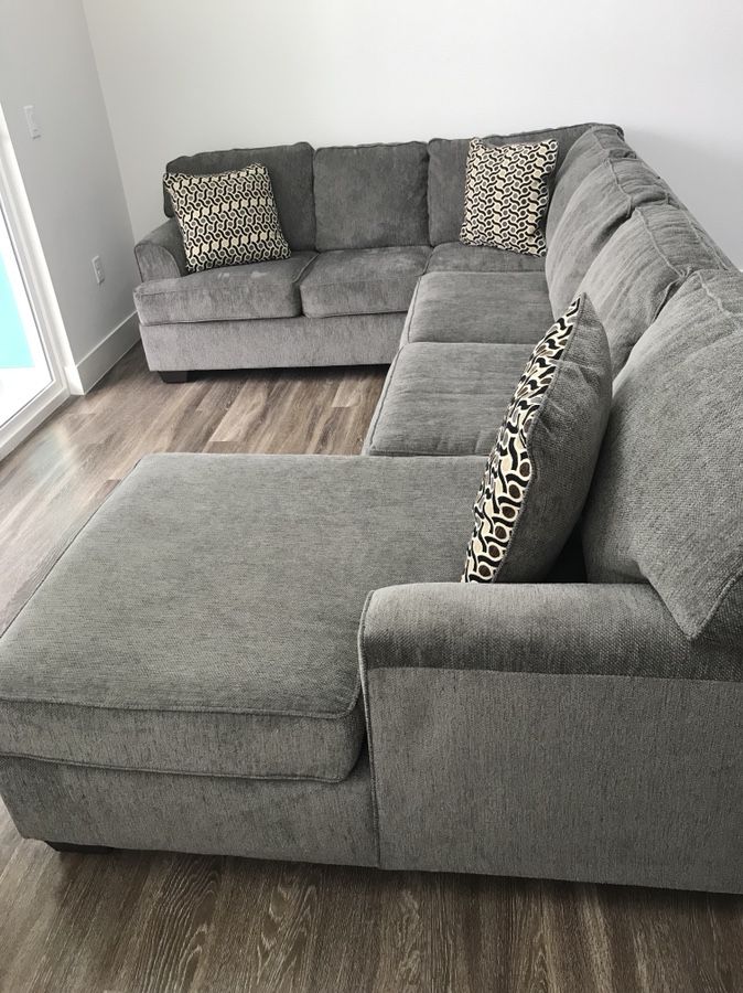 Grey loric brand new sectional couch