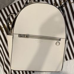 Henri Bendel  Off White Leather Backpack