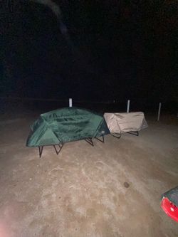 Original tent cot,  khaki color